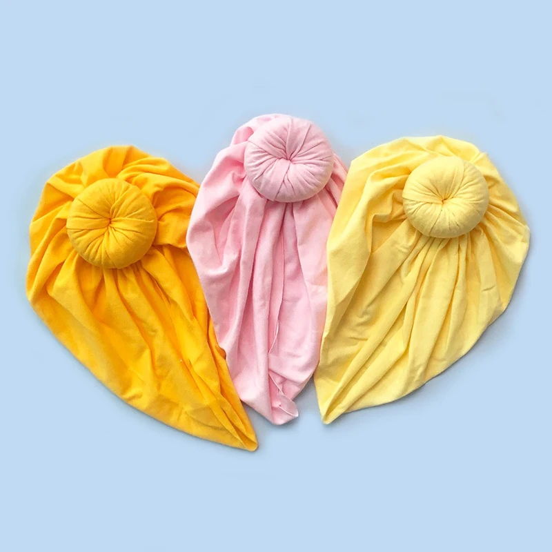 Baby Hat Turban Donut Baby Headband Hat Soft Cotton Infant Bonnet Cap Baby Accessories Newborn Headwrap Kids Headwear