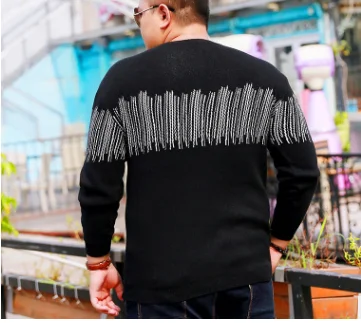 

Plus size men's clothing plus fat plus size long sleeve sweater fat knit sweater fat guy extra large loose sweater 7XL