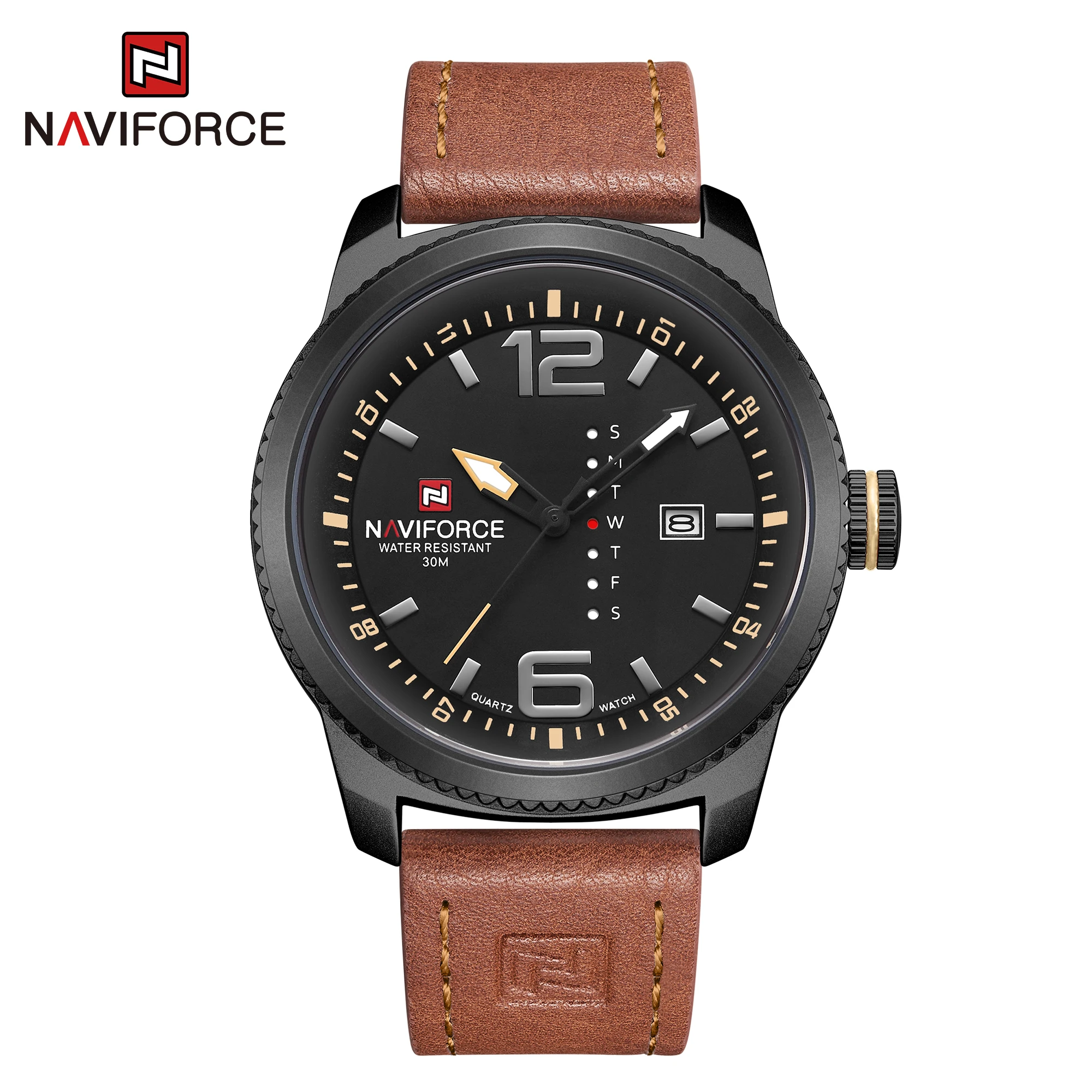 Часы наручные NAVIFORCE Мужские кварцевые брендовые Роскошные спортивные в стиле