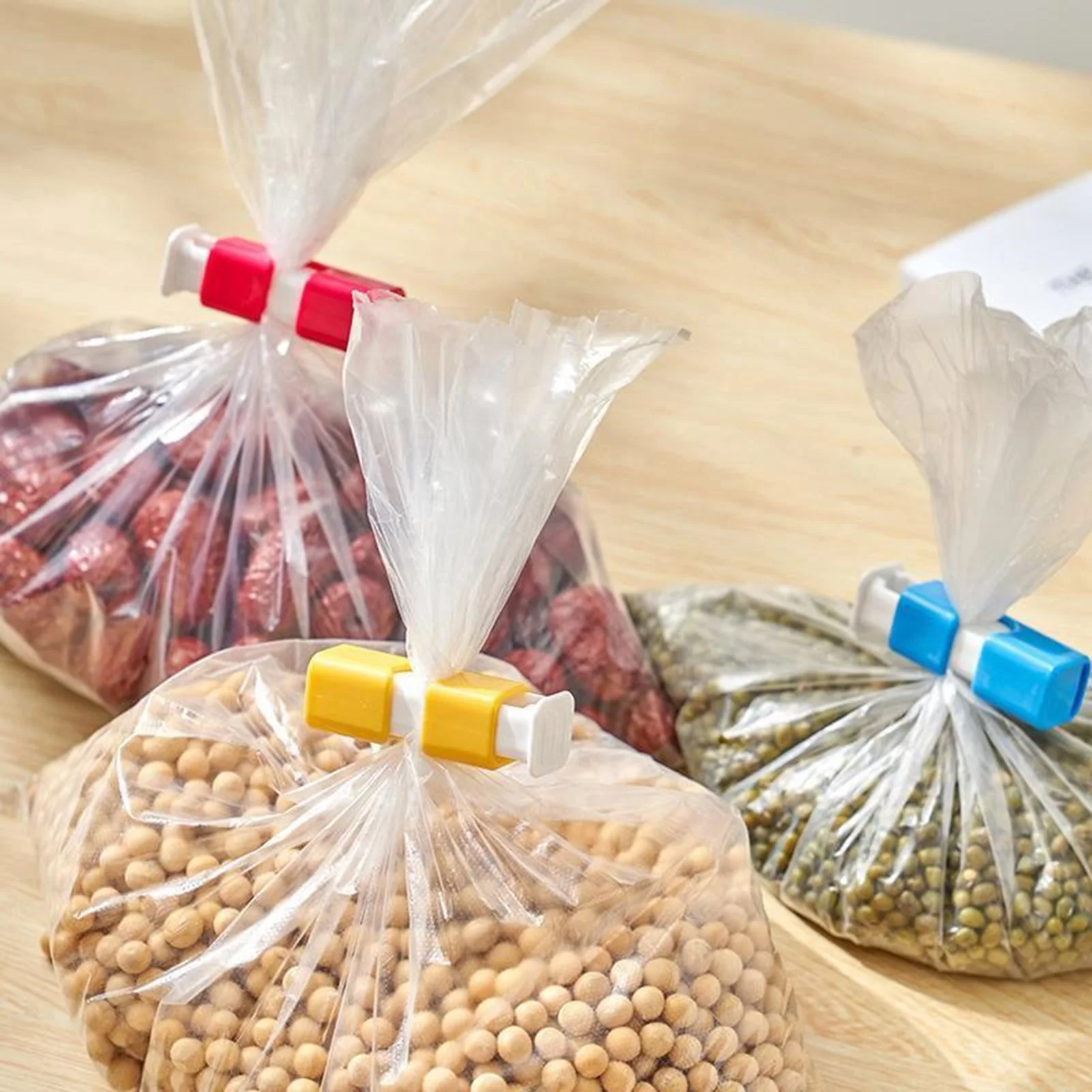 

3/6/9pcs Elastic Button Bread Bag Sealing Clip Plastic Bag Sealer Snack Fresh Food Storage Bag Clip Kitchen Tool HUG