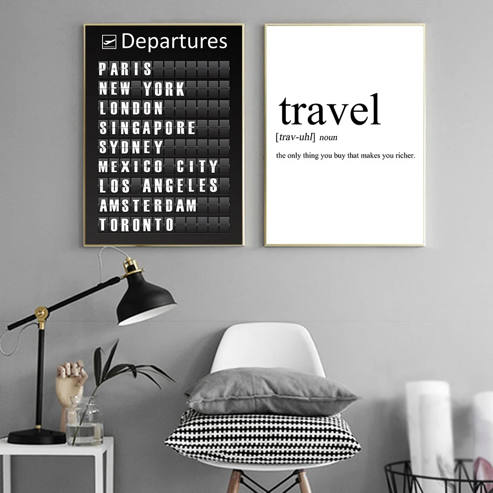 Настенное искусство домашнее украшение холст печать картина модульный алфавит