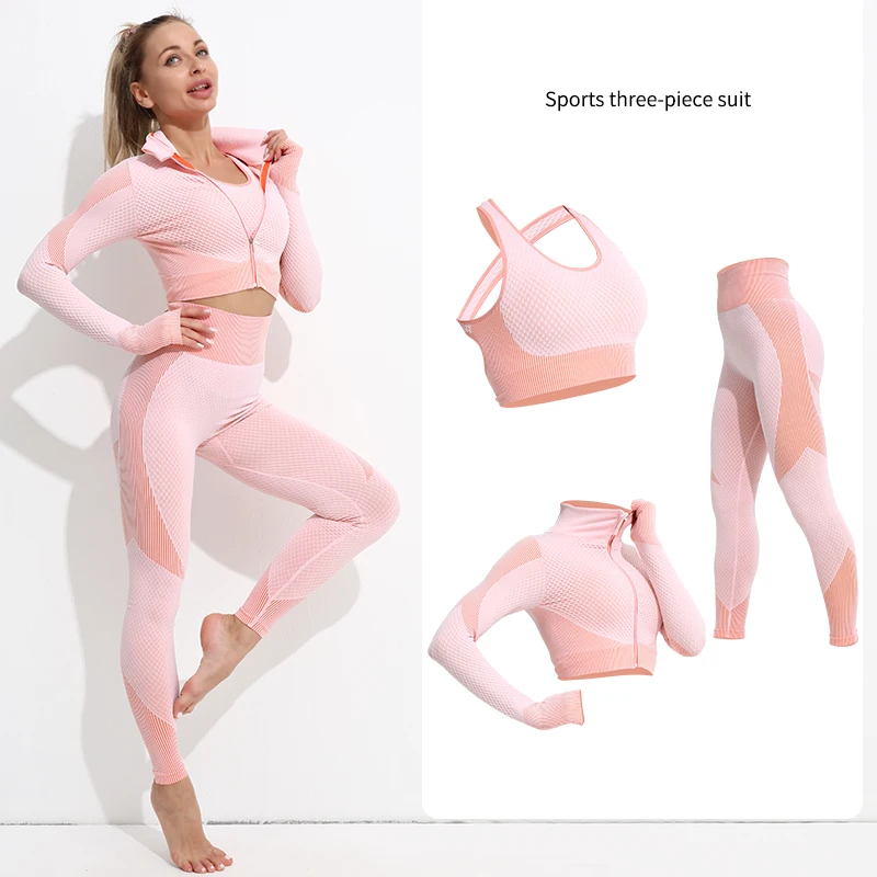 

Бесшовные женские комплекты для йоги, леггинсы с высокой талией, женские спортивные костюмы, одежда для спортзала, спортивная одежда, женск...