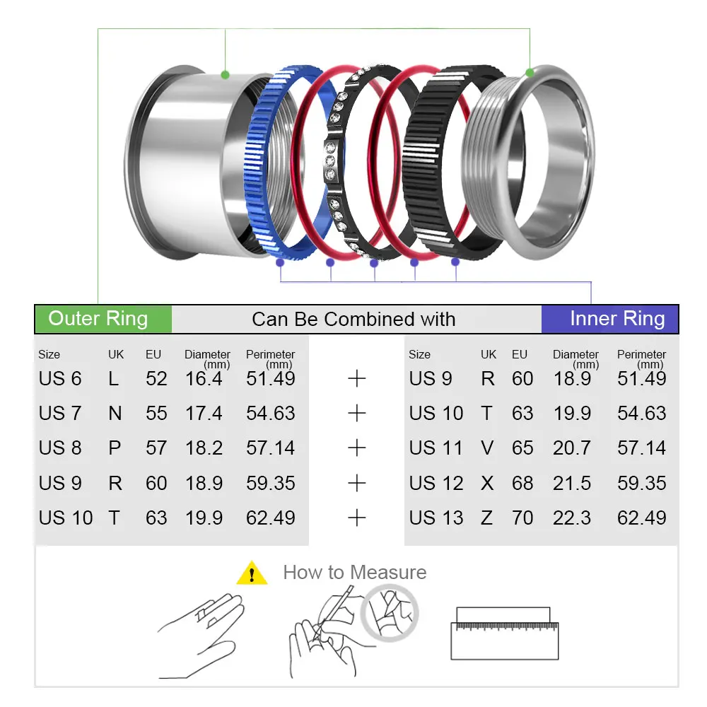 Floya Boho кольца красные черные слои нержавеющая сталь обручальное кольцо Femme