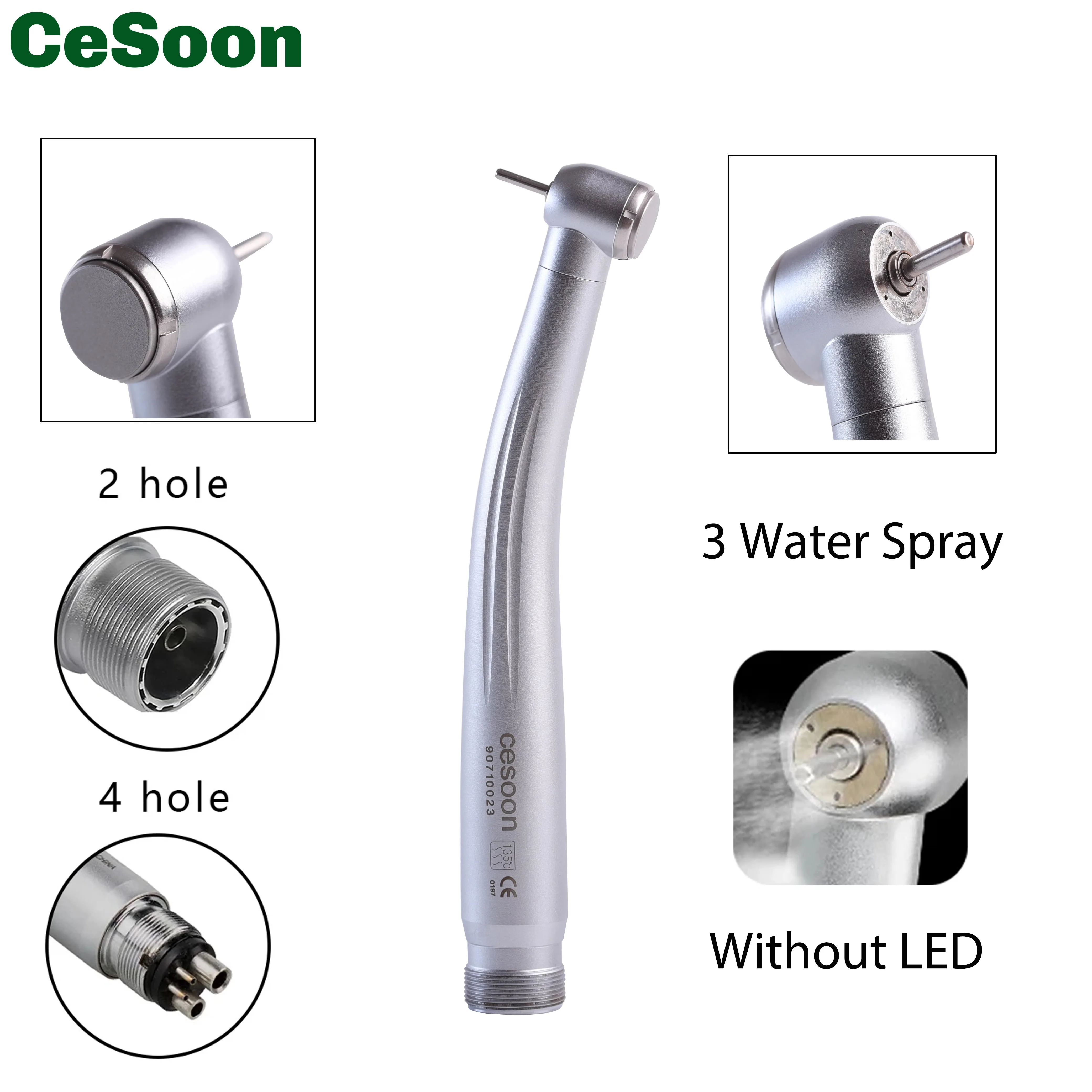 

Dental NSK Type High Speed Handpiece 3 Way Water Spray Standard Head Push Button Air Turbine 2/4 Hole Teeth Polishing Kits Tools