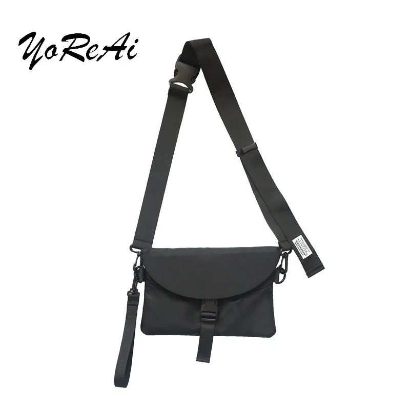 

New Men's Nylon Small Bags Simple Shoulder Bags INS Unisex Messenger Bags Student Wild Chest Bags Shopping Mobile Phone Bags