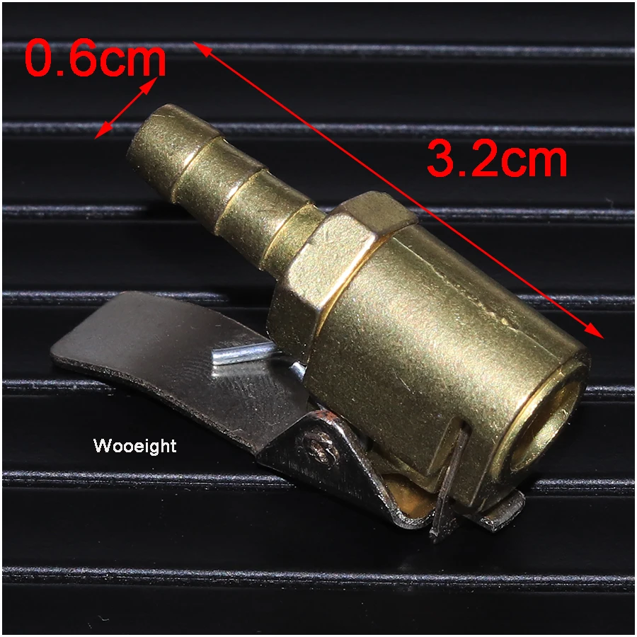 

Car Auto Zinc Alloy 6mm Tyre Wheel Tire Air Chuck Inflator Pump Valve Clip Clamp Connector Adapter For BMW Benz VW Toyota