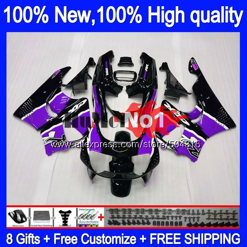 

Корпус обтекателя для HONDA CBR 893RR CBR 893 CBR900 CBR893 RR черный фиолетовый 98MC.82 CBR900RR CBR893RR 94 95 96 97 1994 1995 1996 1997