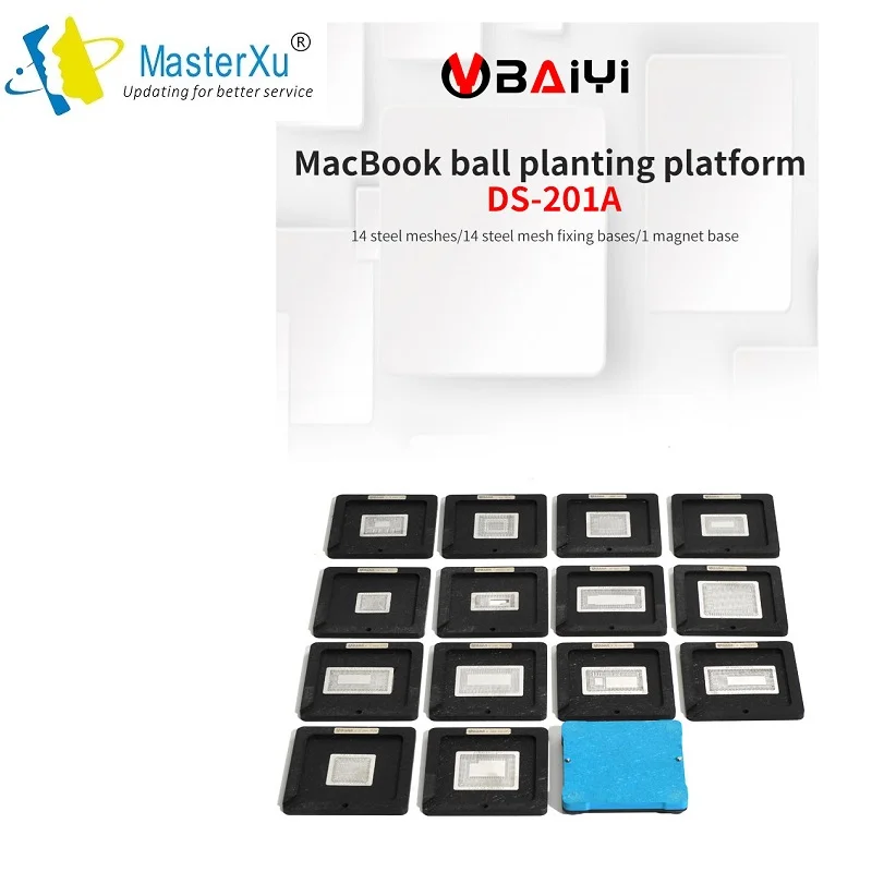 

MasterXu DS от DS-201A Pro Инструмент для Mac Macbook Reball посадочная платформа Bin CPU PCH 0,45 мм 0,4 мм 0,35 мм
