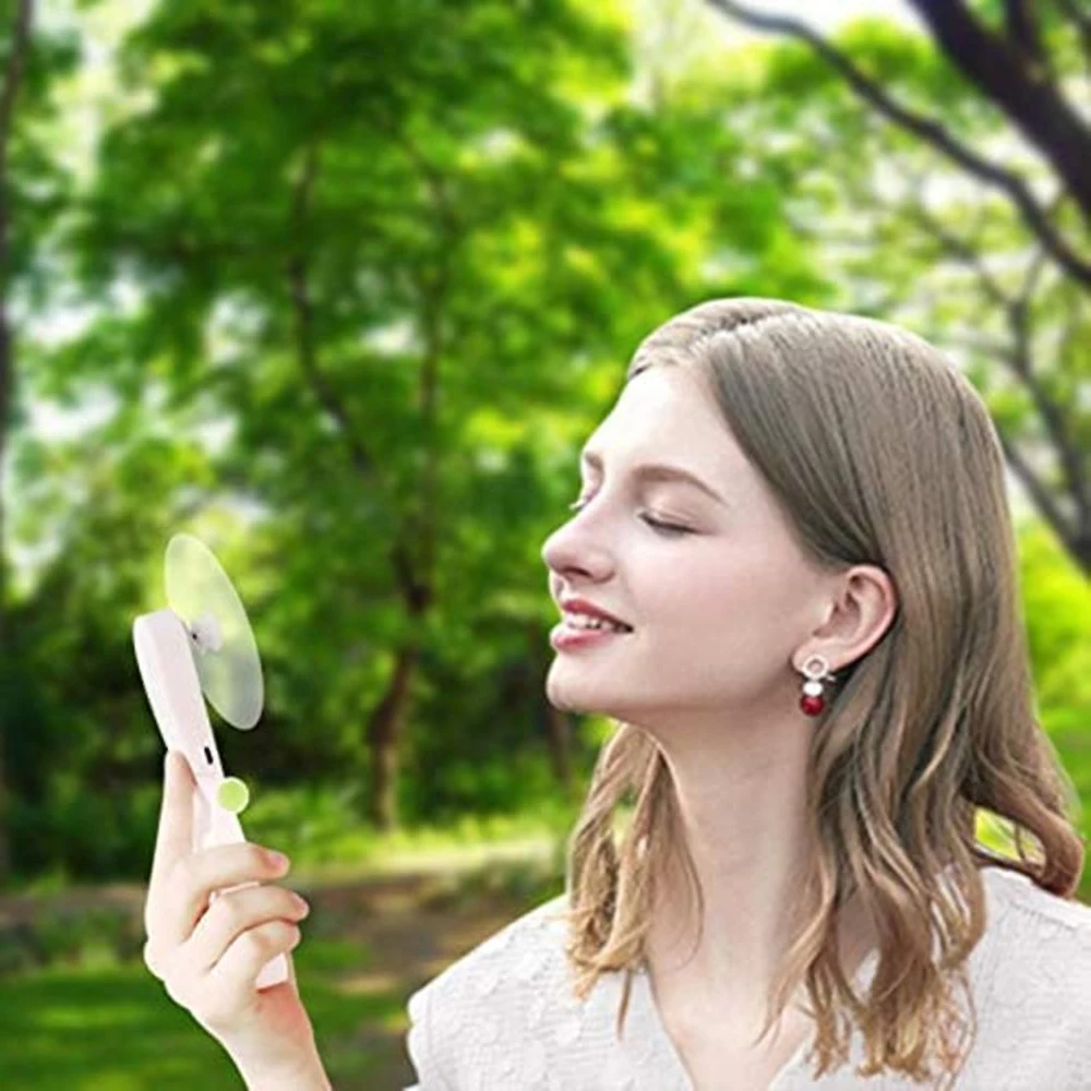 

USB Mini Portable Hand Small Fan Desktop Charging Handheld Fan for Emergency Charging of Phones