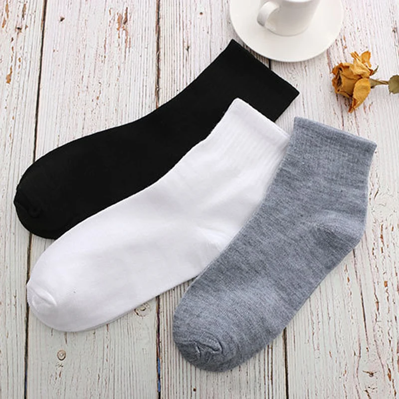 

6Pcs/3Pair Women Unisex Socks Couple Mesh Ankle Socks Woman Male Short White Gray Black Chaussette Sokken Spring Summer Fall