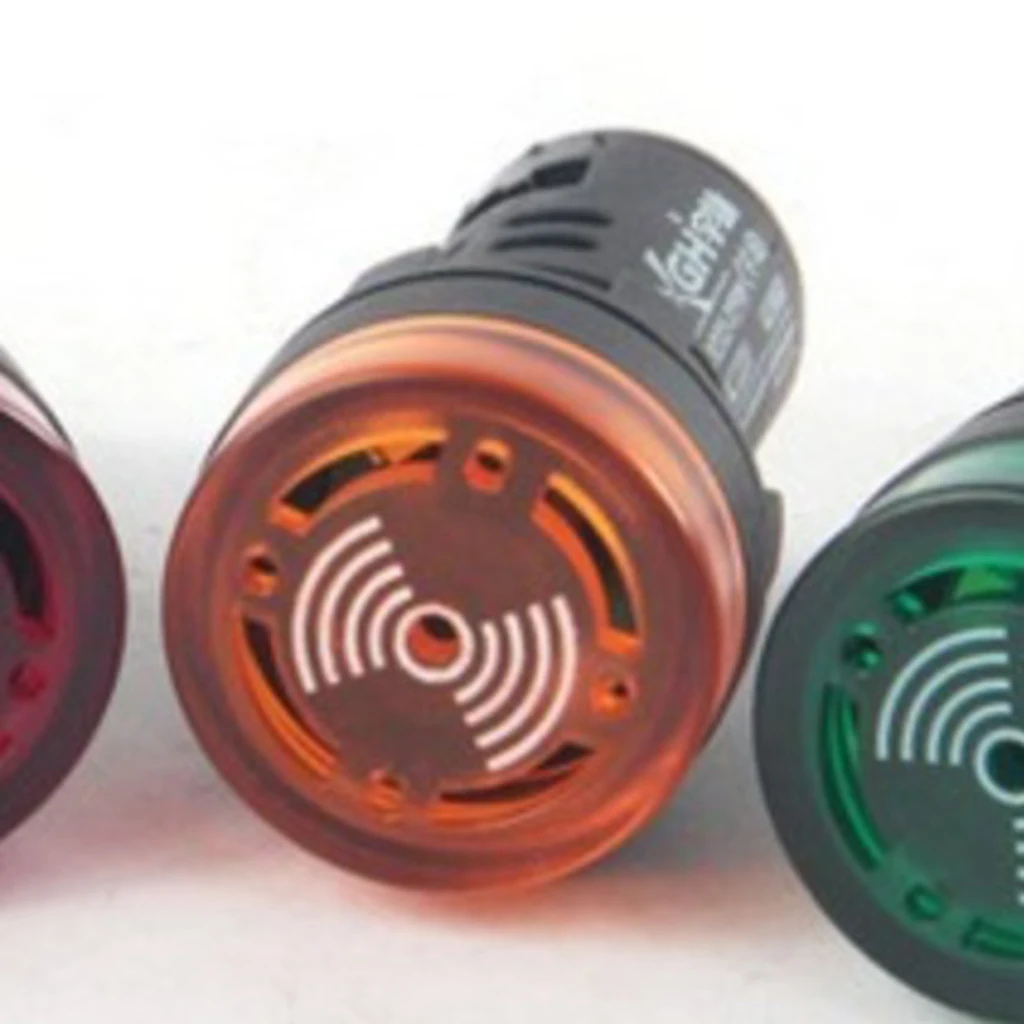 1 шт. AD16-22SM 220V 22 мм флэш-сигнал светильник красный светодиодный активный звуковой