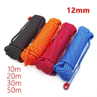 12mm outdoor climbing rope escape rescue static rope tree rock equipment mountaineering lifeline emergency survival safety gear