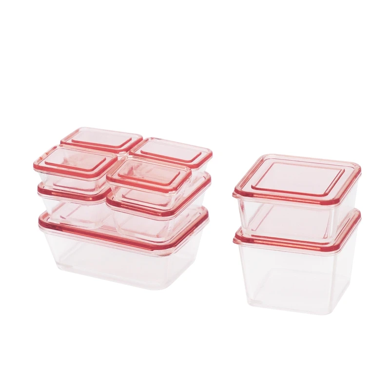 

1:6 and 1:12 Mini Model Dollhouse Toy Mini 9-Piece Mini Container Dollhouse Accessories