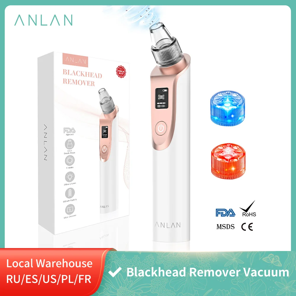 

ANLAN Blackhead Remover Vacuum Pore Cleaner Acne Comedones Removal Black Head Remover Face Care Pimples Tools Comedone Extractor