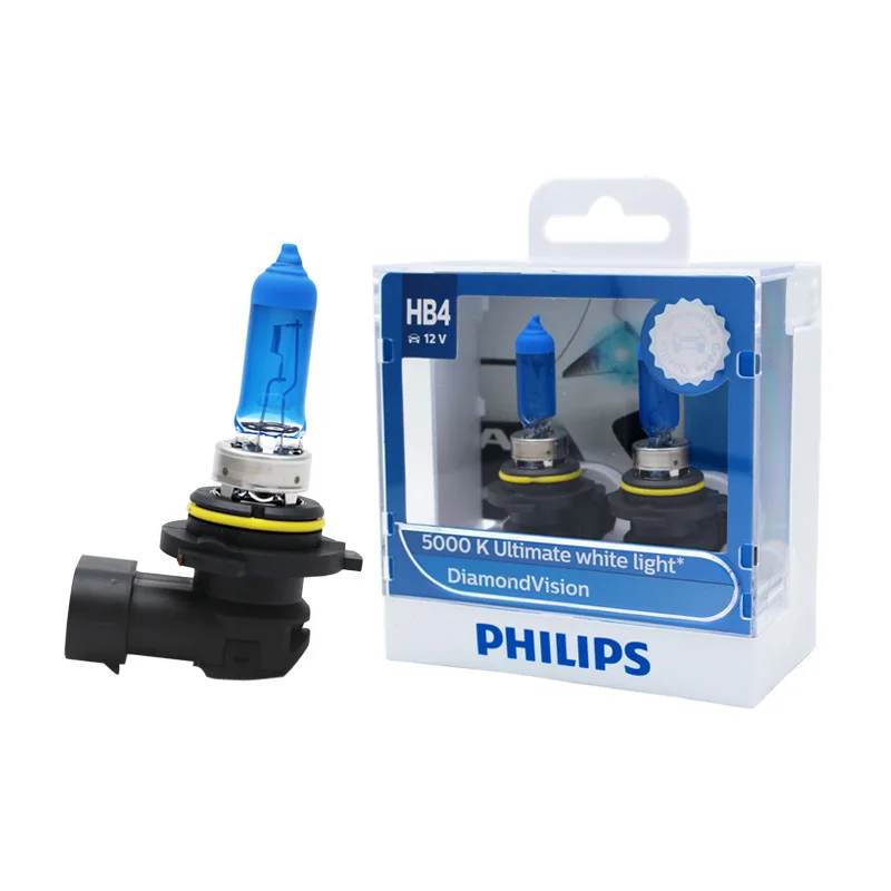 Philips Diamond Vision H1 H4 H7 H8 H11 HB3 HB4 9003 9005 9006 12V 5000K автомобильные галогенные светильник ры