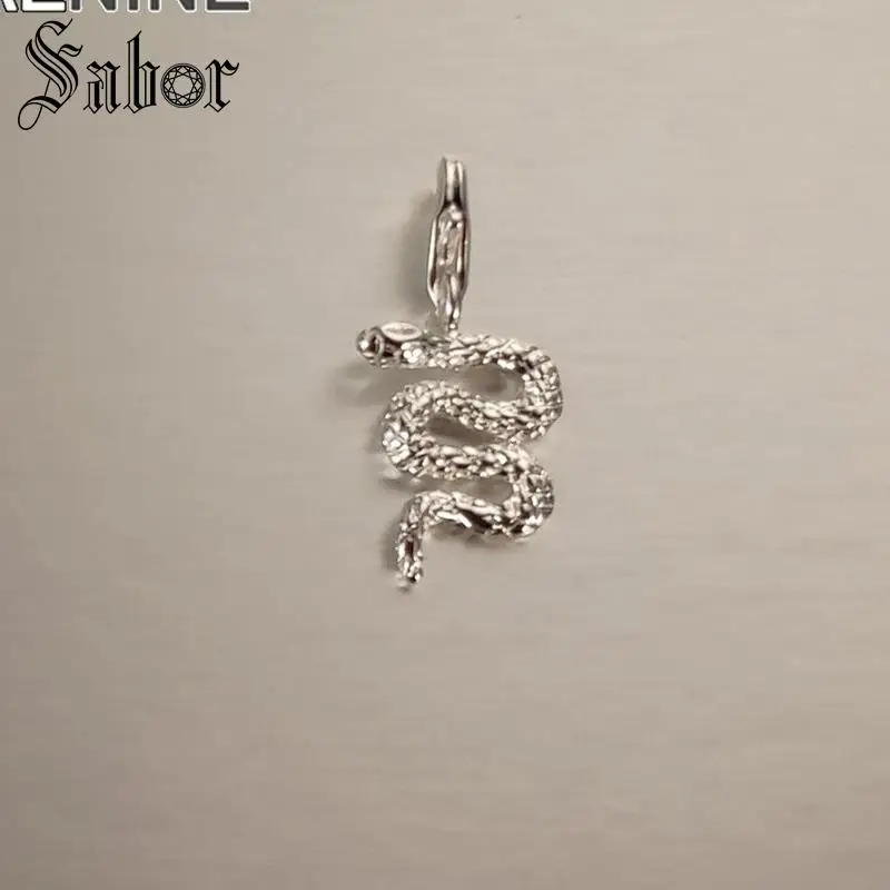 Классические посеребренные мини змеи Diy животные амулеты подходят браслеты и