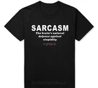 Новая летняя стильная футболка с сарказмом, естественная защита от тупости, забавная футболка, Мужская футболка с коротким рукавом, Tees4XL5XL