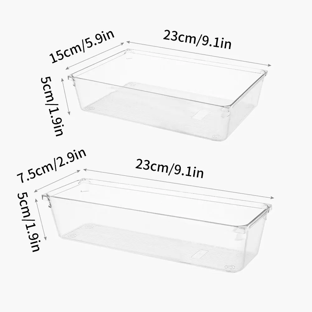 

4PCS Portable Transparent Makeup Organizer Storage Box Organizer Cosmetic Organizer Makeup Storage Office Makeup Bathroom