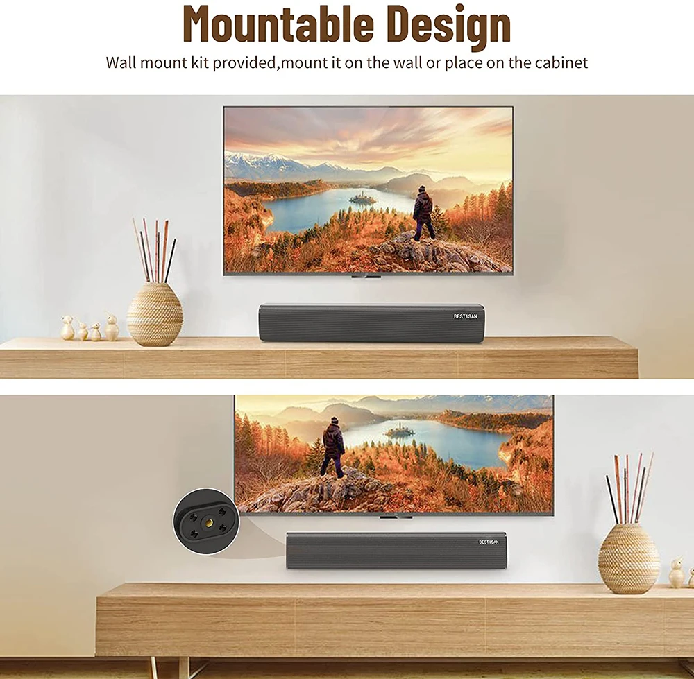 100 Вт HiFi динамик 2.0 ТВ Саундбар домашний кинотеатр звуковая система Bluetooth панель