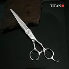 Titan 6 дюймов Режущий инструмент для укладки волос ножницы из нержавеющей стали парикмахерские ножницы обычные плоские лезвия для зубов