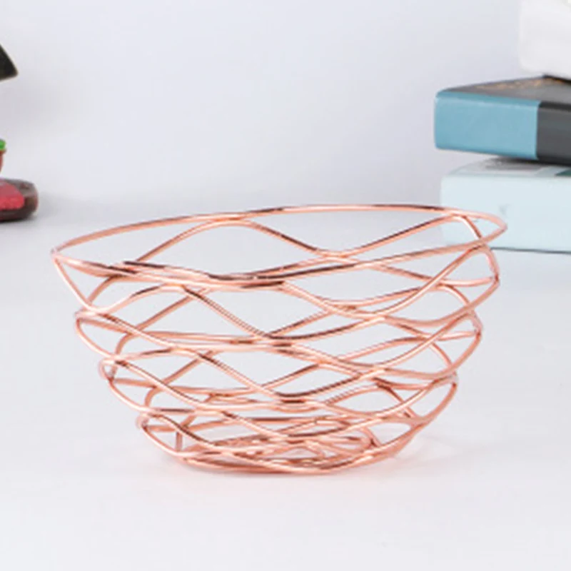 Сервировочный ёмкость для хранения Корзина Набор 14*14*6 5 см розовое золото овощи 1