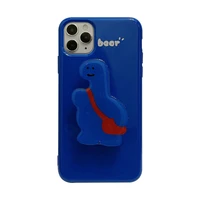 cute dinosaur bracket couple soft shell phone case for iphone 13 pro max creative back cover for iphone 13 case accessories