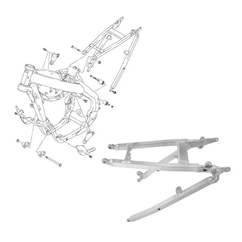 

Motorcycle Chrome Subframe Chassis Support Bracket Holder Fit For SUZUKI RM-Z 450 2008-2010