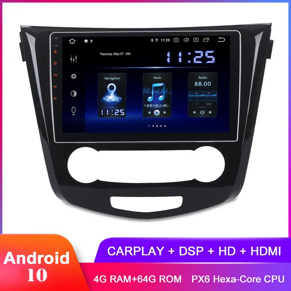 10 2 &quotIPS Дисплей Android авто радио для X Trail Qashqai руководство переменного тока 2014 + Carplay