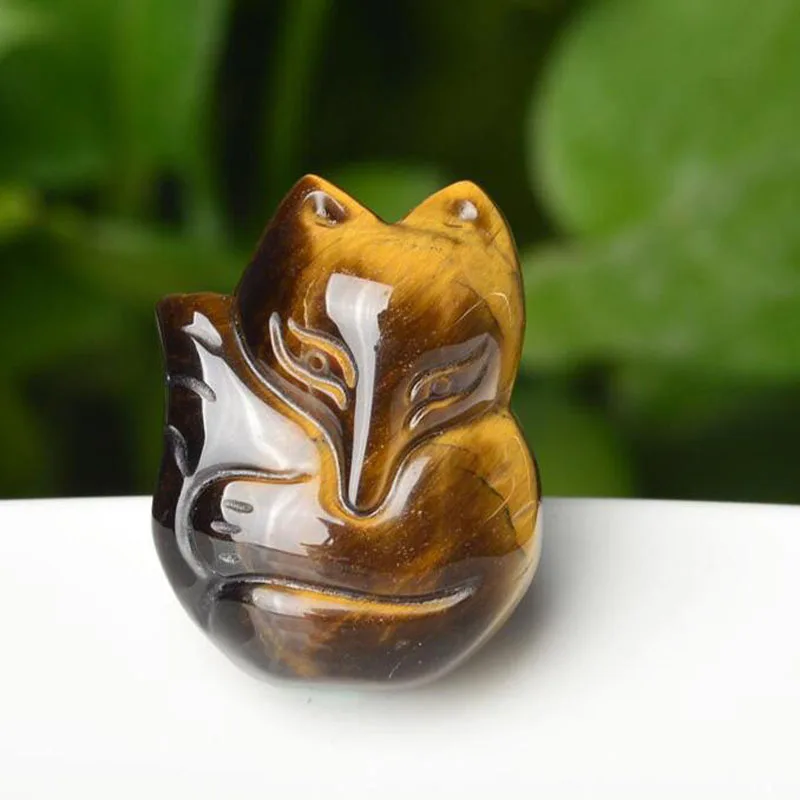 Ожерелье с подвеской из натурального желтого тигрового глаза ожерелье в виде