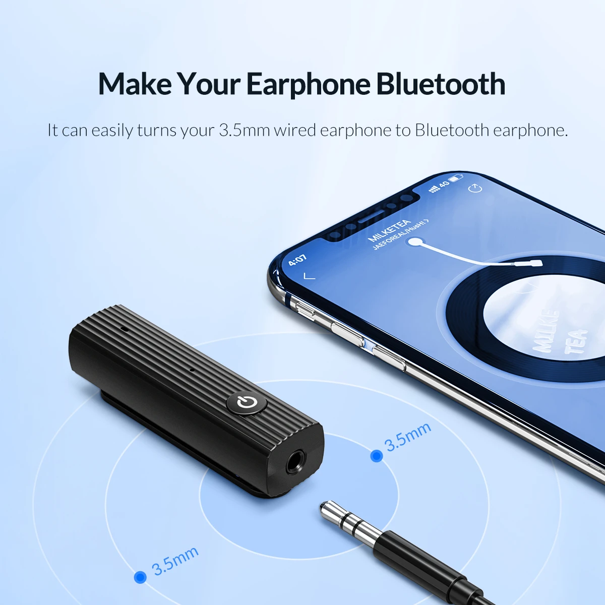 ORICO Bluetooth 5,0 EDR приемник 3,5 мм разъем Aux аудио адаптер автомобильные наушники динамик музыка беспроводной Bluetooth адаптер с микрофоном