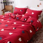 Классическое однотонное постельное белье в скандинавском стиле с узором в виде сердца, 2-3 шт., двойное постельное белье, комплект пододеяльника 220x240 200x200, для оформления искусств