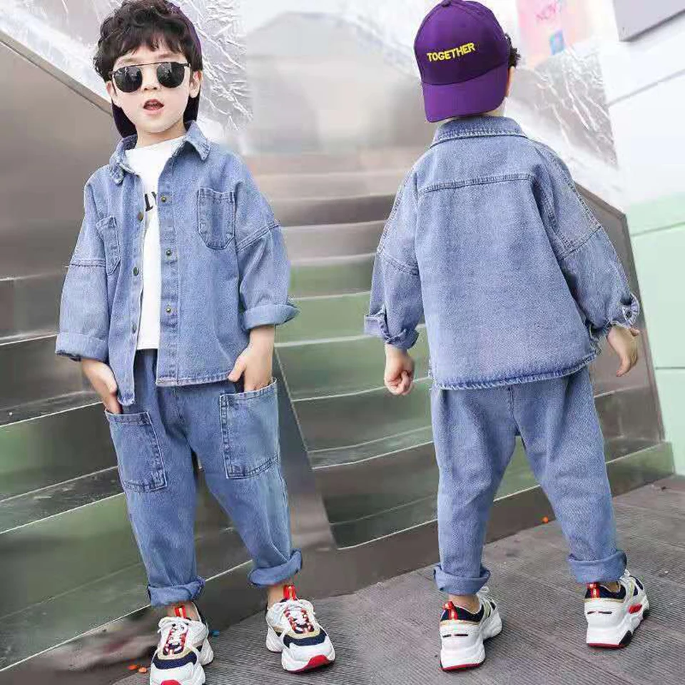 

Black/Blue Colors Children Clothes Suit 2019 New Style Baby Boys Tops Coat +Pants 2 Pieces/Set Spring Autumn Casual Boys Set
