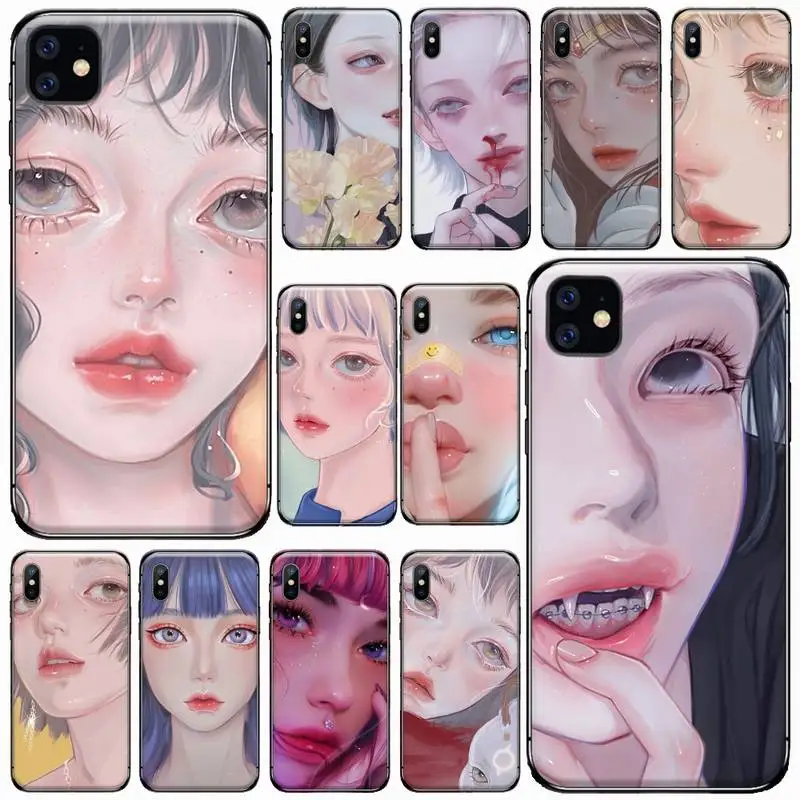 

Sexy personality girl Phone Case for iPhone 11 12 pro XS MAX 8 7 6 6S Plus X 5S SE 2020 XR Soft silicone