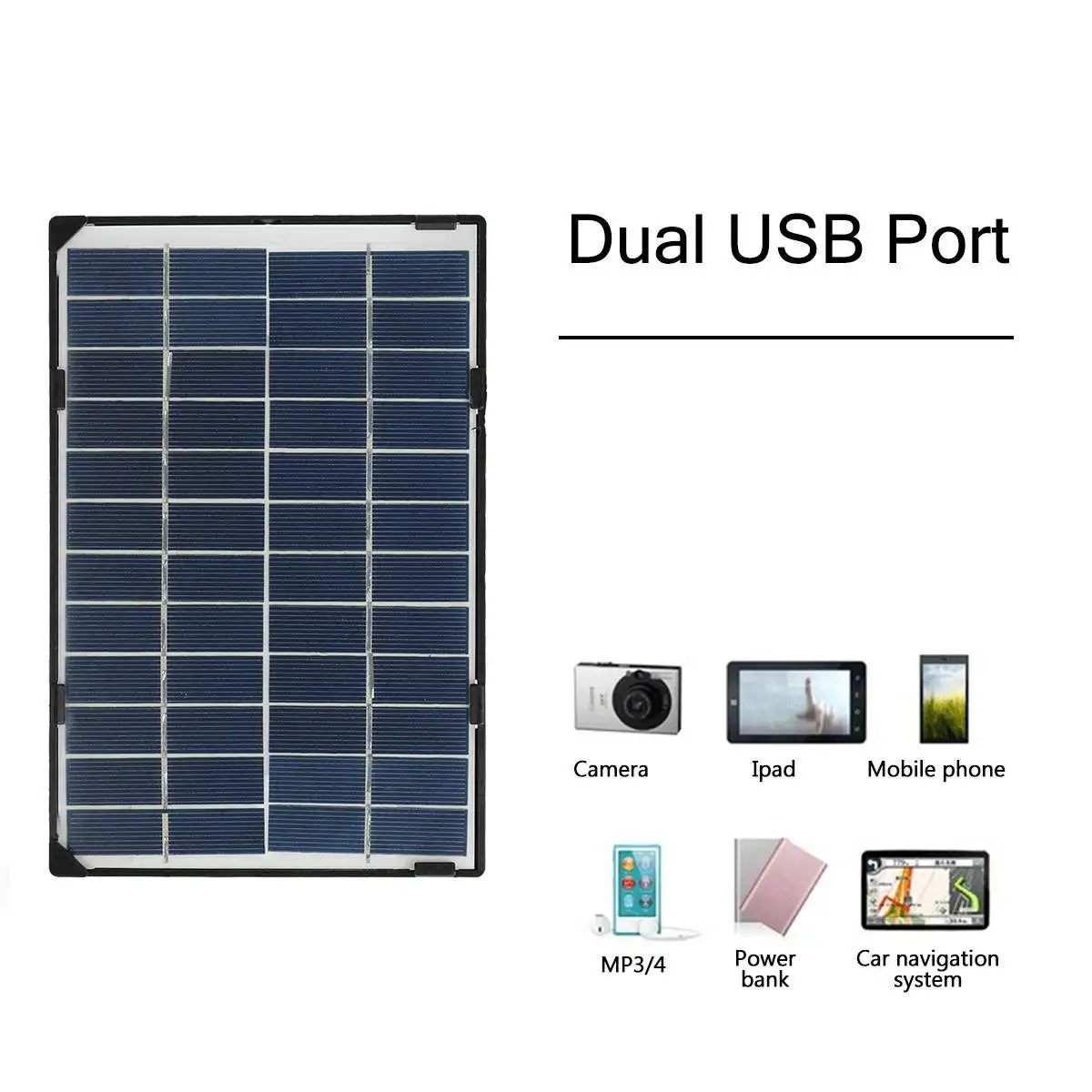 Комплект солнечной панели 50 Вт 12 В USB поликристаллические силиконовые
