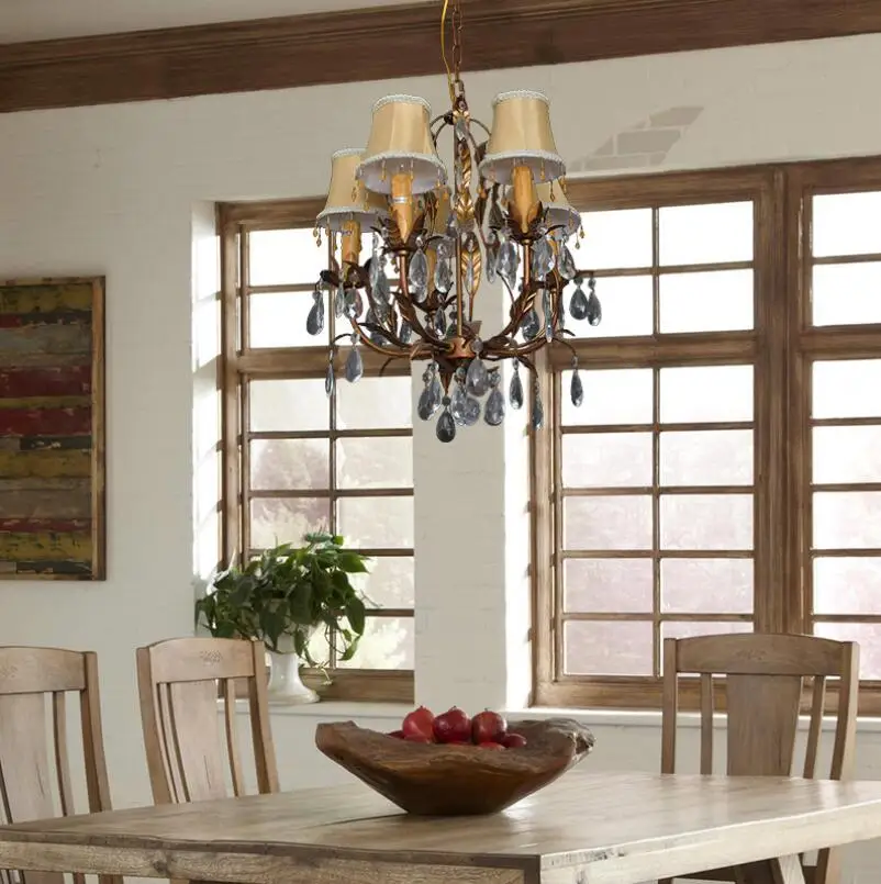 HAIXIANG Современная розовая Хрустальная потолочная лампа для девочек освещение в