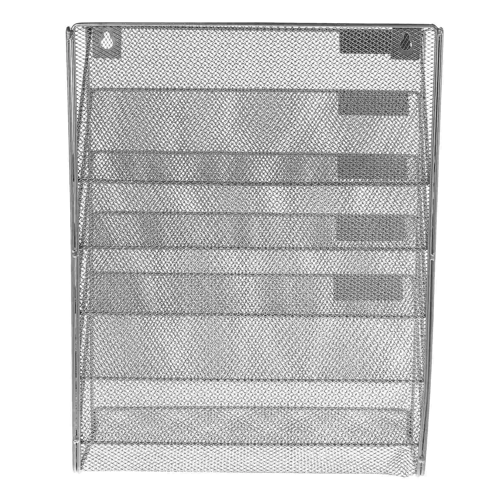 

1pc Convenient Document File Storage Shelf Iron Craft Office File Holder Rack