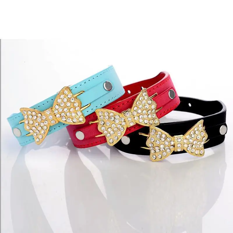 HiMISS Стразы Диаманте бабочка галстук-бабочка для животных воротник с