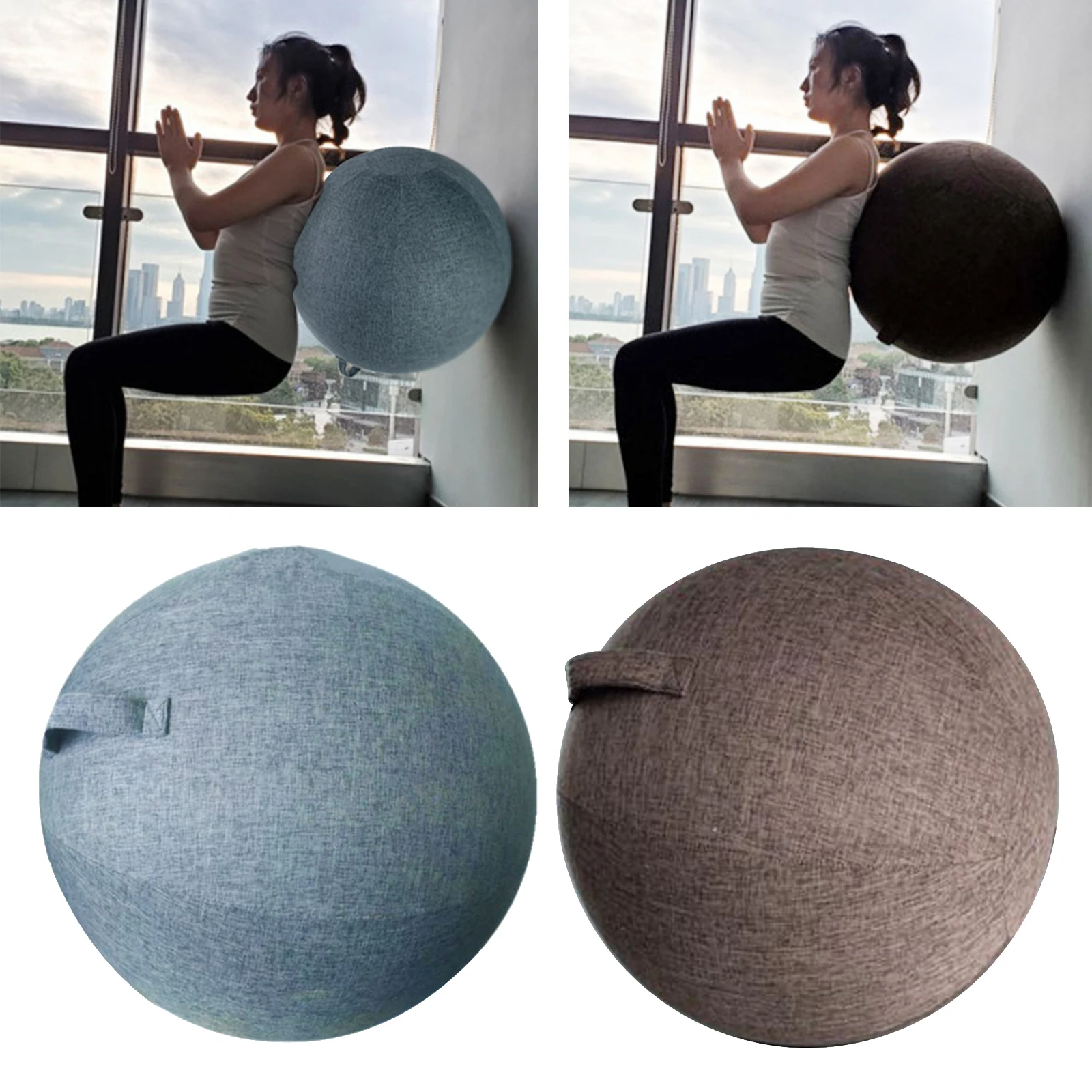 

Durable Yoga Ball Cover 65cm Birthing Exercise Pilates Ball Protector Protective Sleeve Dustproof Durable Soft Covers