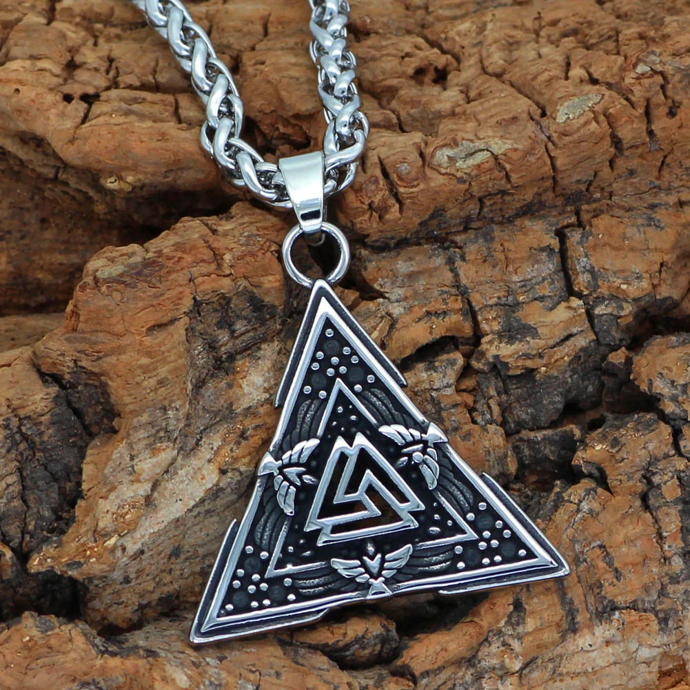 Норвежский викинг Raven Huginn и Muninn Valknut амулет кулон ожерелье | Украшения аксессуары