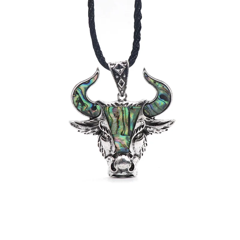 Ожерелье из ракушек натурального абалона для женщин инкрустированная головой