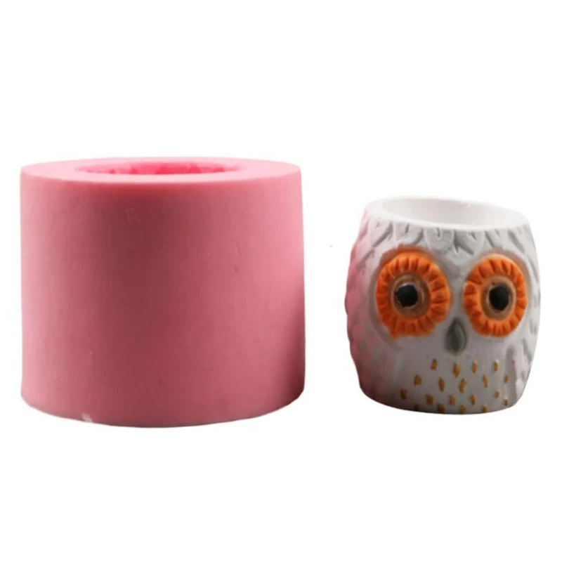 

Mini Flowerpot Concrete Molds For Succulent Plants Owl Shape Flower Pot Cement Mold Plaster Craft Mould