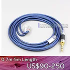 LN006796 3,5 мм 2,5 мм 4,4 мм XLR Высокое разрешение 99% чистые Серебристые наушники кабель для Sennheiser IE8 IE8i IE80 IE80s металлический штырь