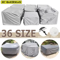outdoor patio garden waterproof cover furniture cover rain and snow chair cover sofa table and chair dust cover multi size