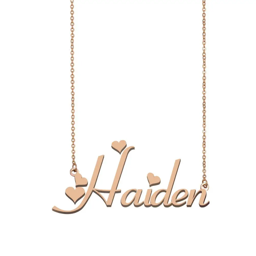 

Haiden Name Necklace , Custom Name Necklace for Women Girls Best Friends Birthday Wedding Christmas Mother Days Gift