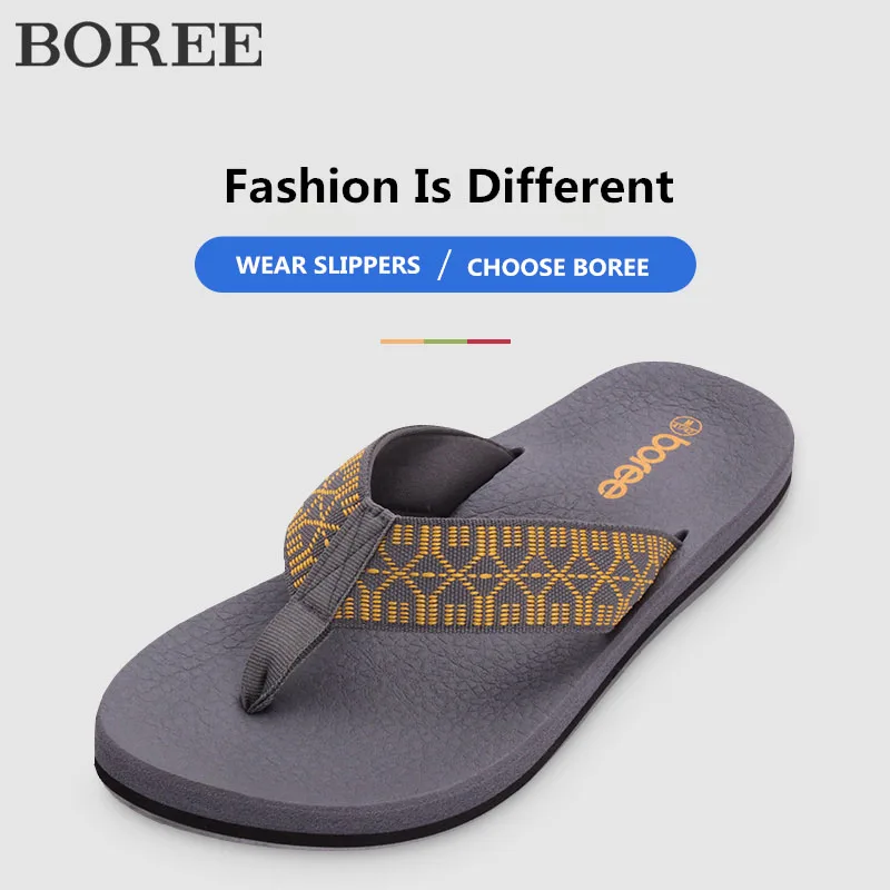 BOREE/мужские шлепанцы Летний светильник Нескользящие повседневные пляжные