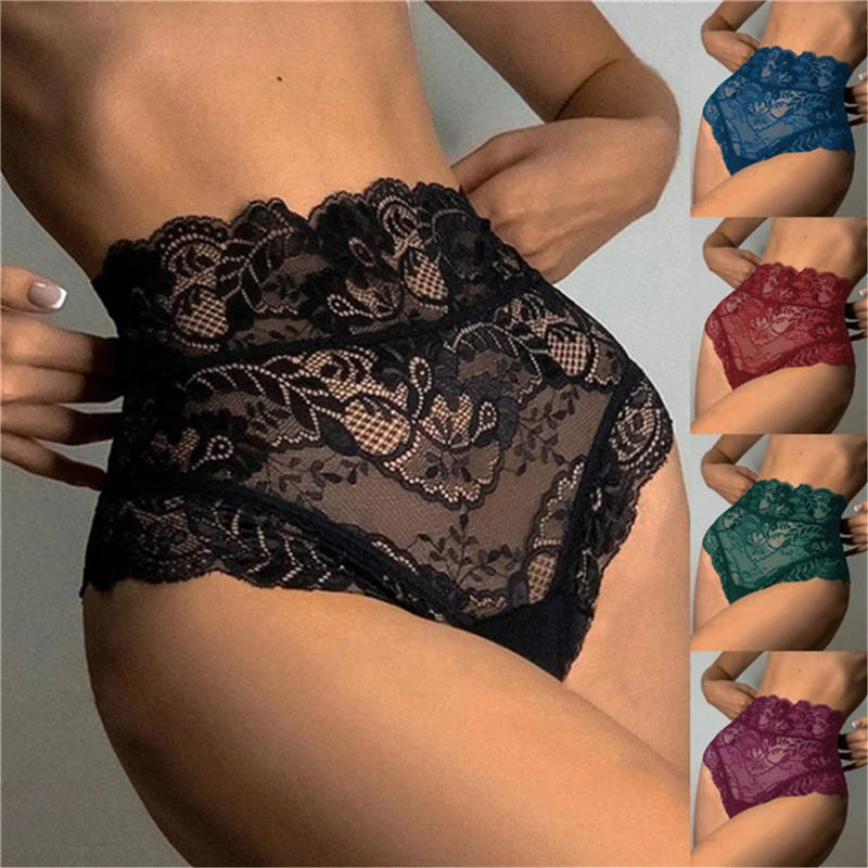 

Women Sexy Lace Panties Ladies Knickers Lace Panties New Mesh Floral Lingerie Female Seamless Briefs For Female Plus Size