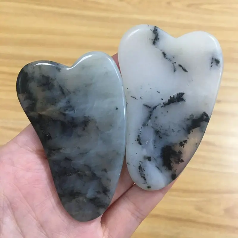 

Natural Jade Stone Gua Sha Tool Gouache Scraper Facial Treatment For Face Eye Lifting Slimming Remove Wrinkles Skin Detox Beauty