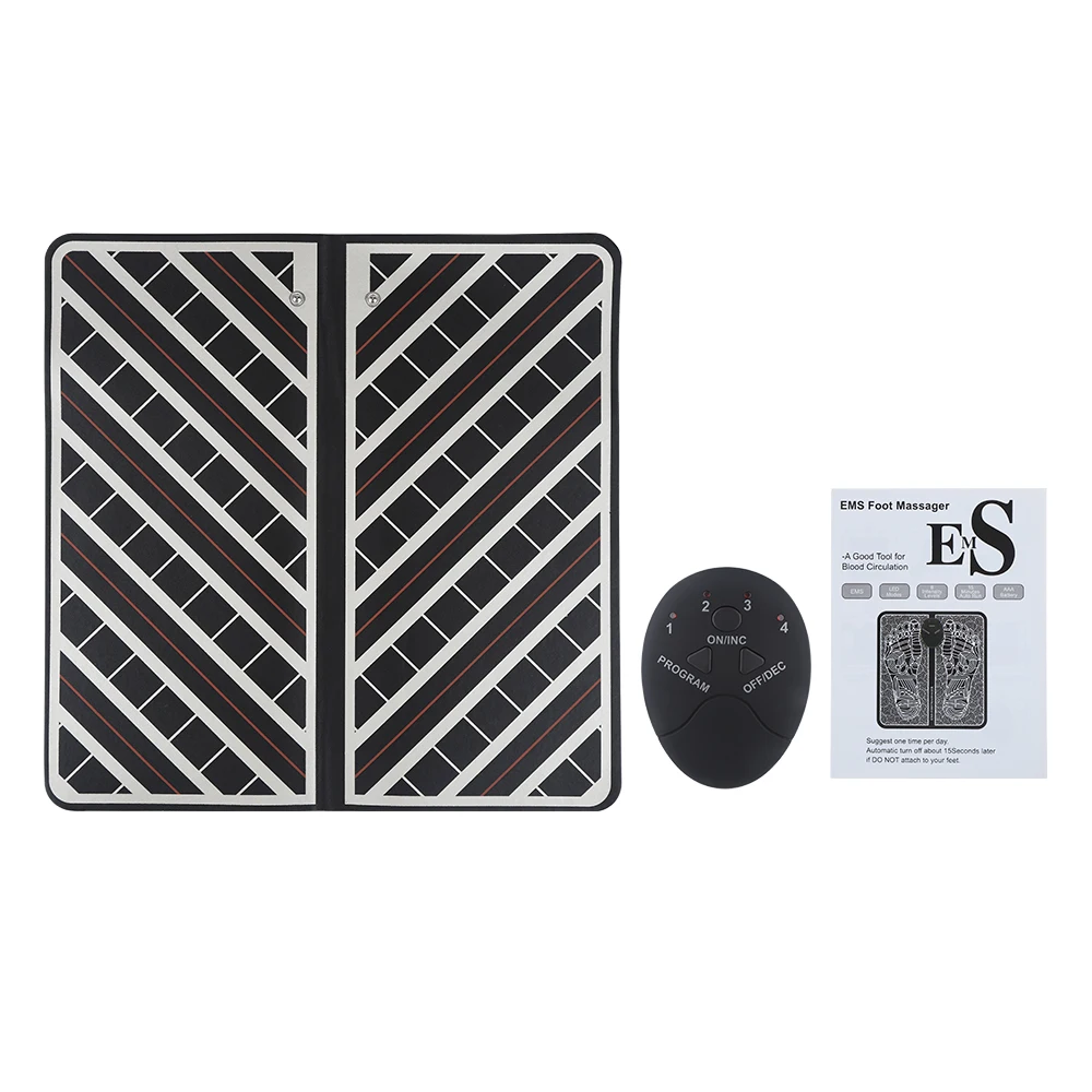 

EMS Physical Therapy Massage Electric Foot Soles Pad Foot Pulse Massager Relax Muscle Blood Circulation Acupoint Stimulation