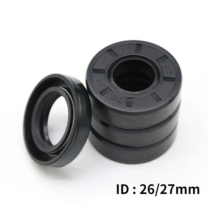 

ID 26/27mm Nitrile Rubber Seal TC-26/27*34/35/37/38/47/48/52/55*6/7/8/10 Nitrile Double Lip Oil Seal