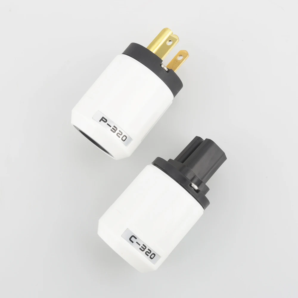 Позолоченный штекер питания переменного тока для США пара 24 К + вилка IEC Famale DIY